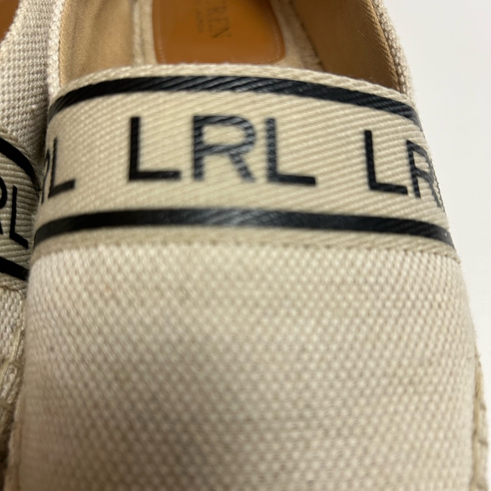 Lauren Ralph Lauren Caylee Canvas and Jute Flat Shoes Size 8B. - Picture 6 of 12